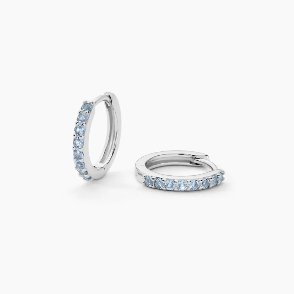 Créoles Rio Argent Blanc Oxyde De Zirconium