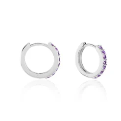Créoles Rio Argent Blanc Oxyde De Zirconium