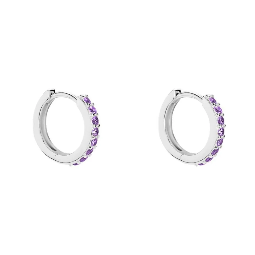 Créoles Rio Argent Blanc Oxyde De Zirconium
