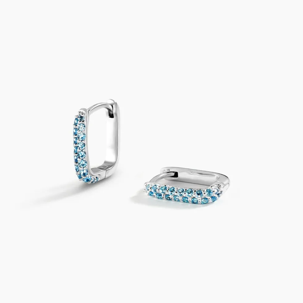Créoles Rio Argent Blanc Oxyde De Zirconium