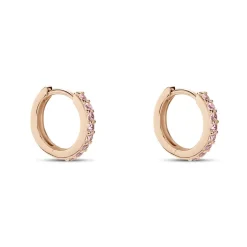Créoles Rio Argent Rose Oxyde De Zirconium