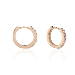 Créoles Rio Argent Rose Oxyde De Zirconium
