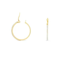Créoles Sandrine Or Jaune Strass
