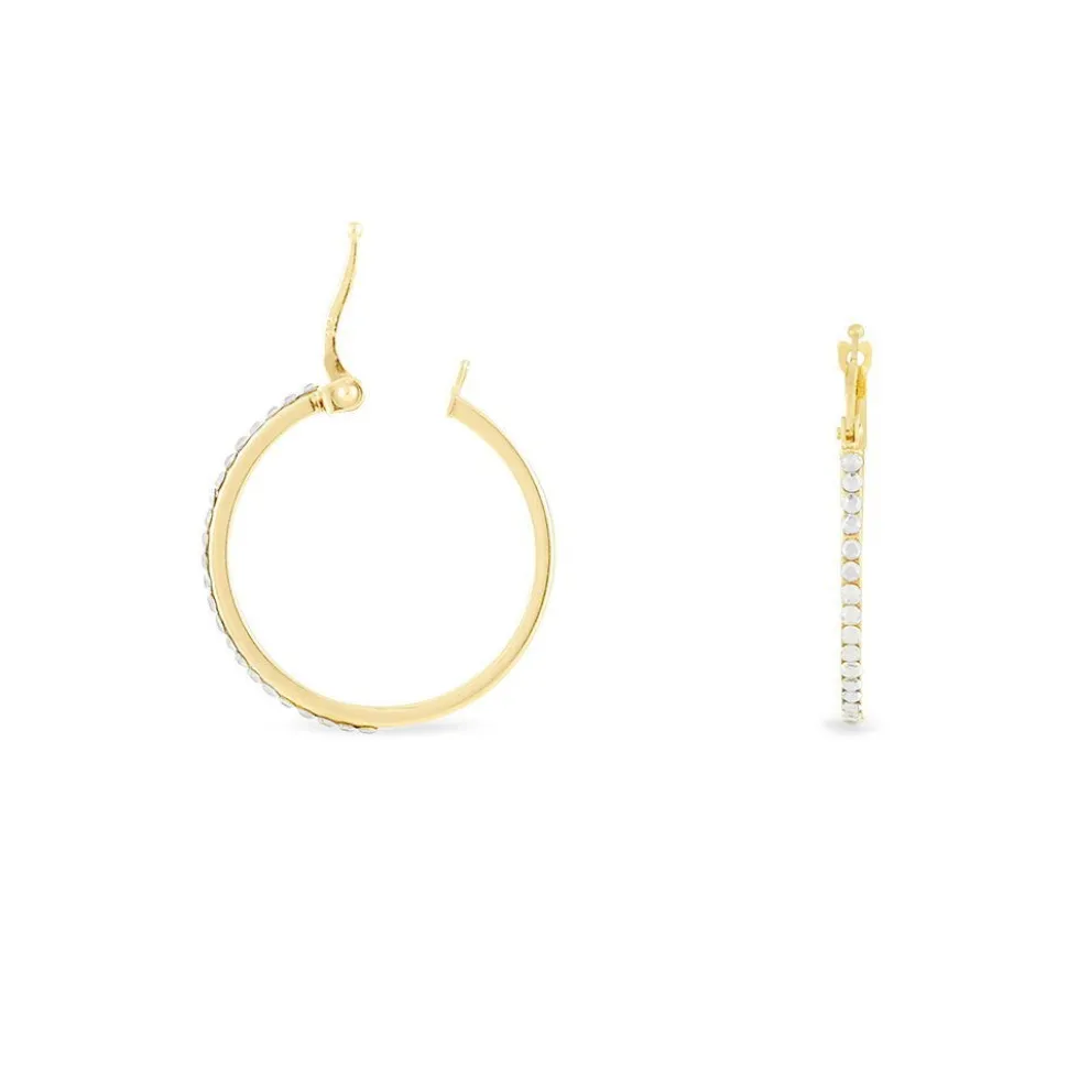 Créoles Sandrine Or Jaune Strass