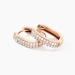 Créoles Sattya Argent Rose Oxyde De Zirconium