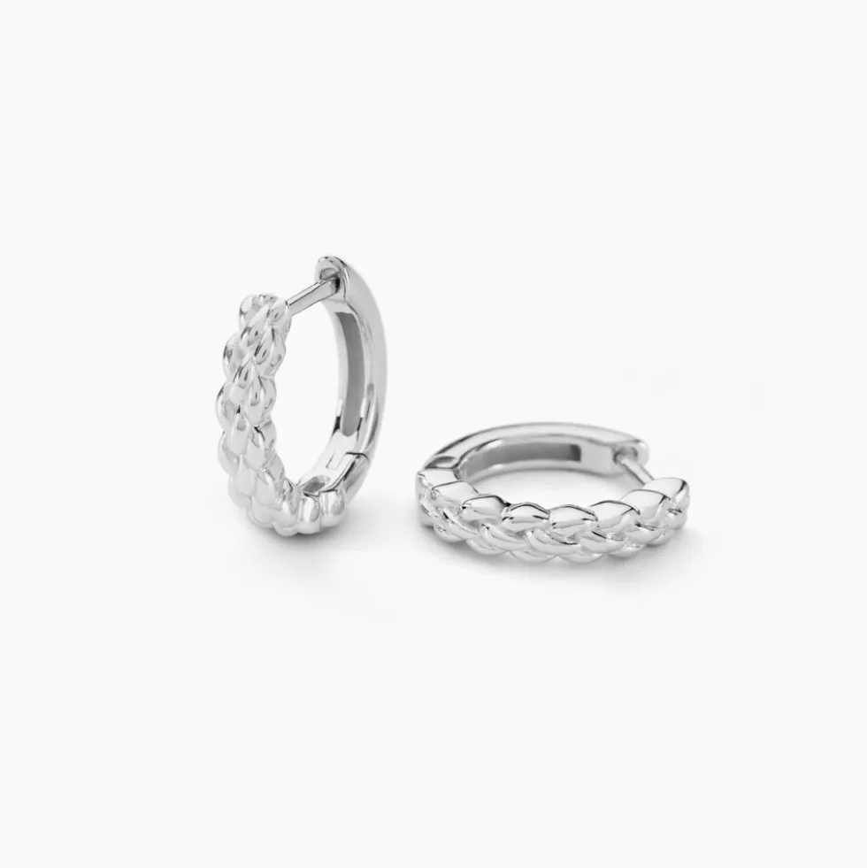 Créoles Toula Argent Blanc