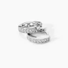 Créoles Alexa Argent Blanc Oxyde De Zirconium
