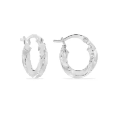 Créoles Argent Blanc Diane