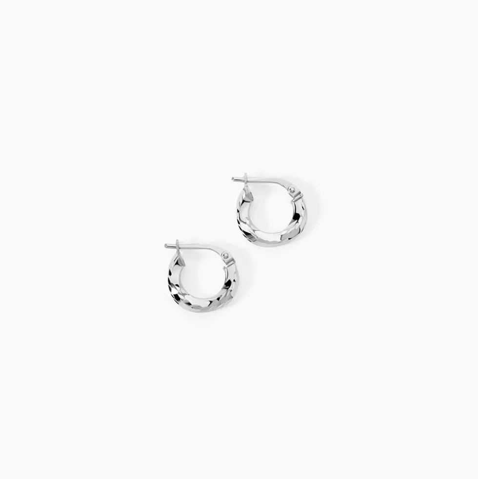Créoles Argent Blanc Diane