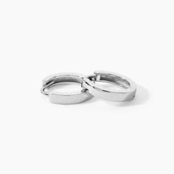 Créoles Argent Blanc Eleanora
