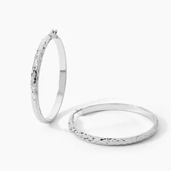 Créoles Argent Blanc Esmee
