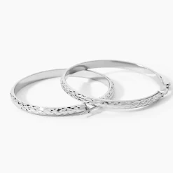 Créoles Argent Blanc Esmee