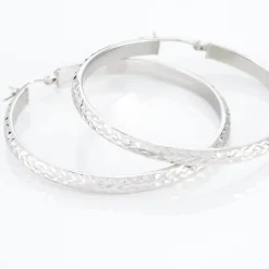 Créoles Argent Blanc Esmee