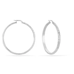 Créoles Argent Blanc Esmee