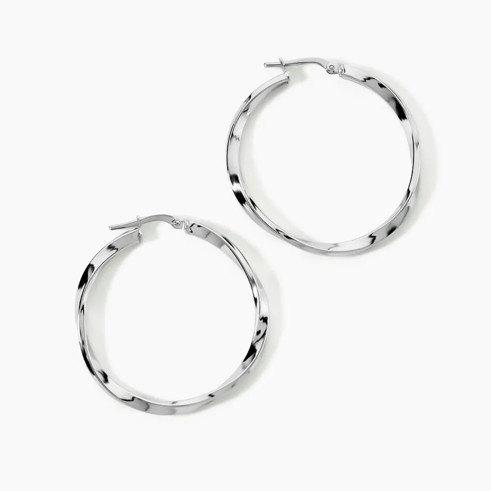 Créoles Argent Blanc Ires
