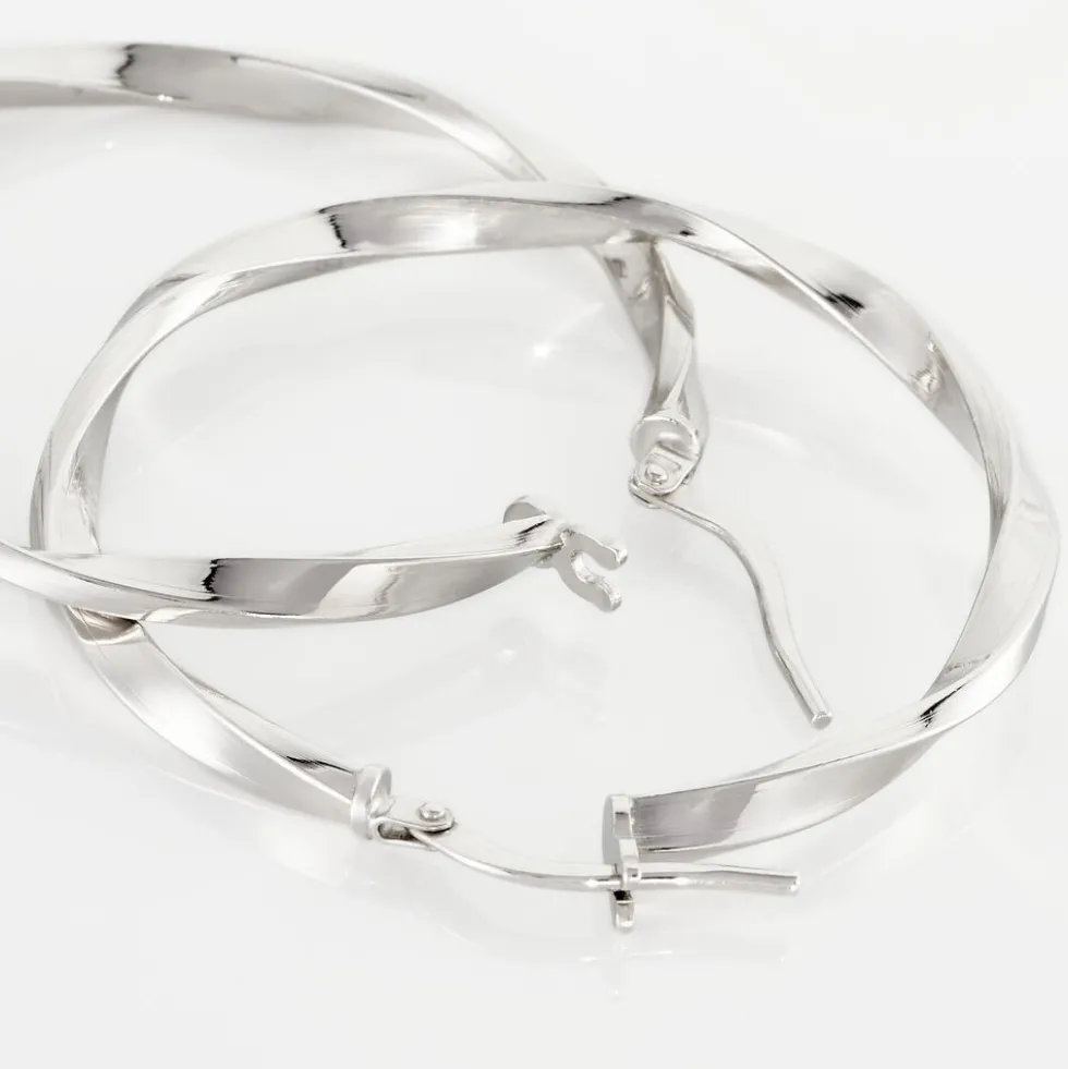 Créoles Argent Blanc Ires