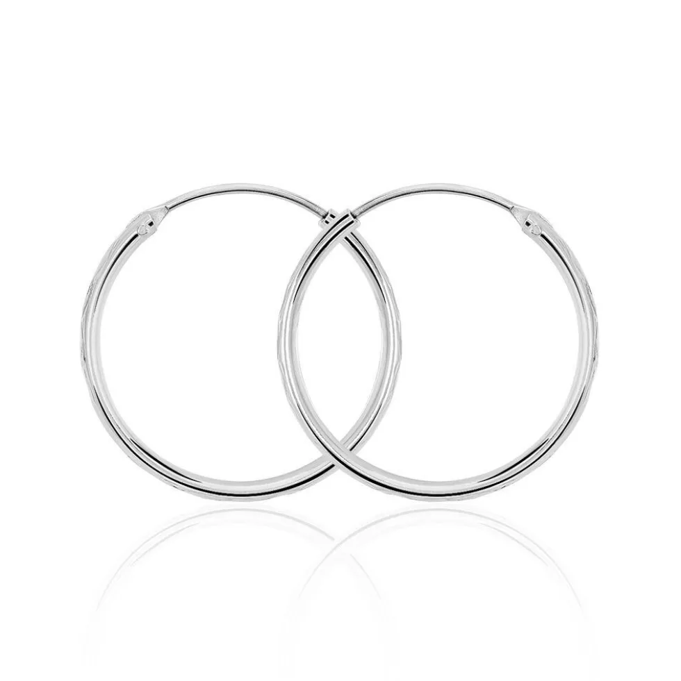 Créoles Argent Blanc Najiha