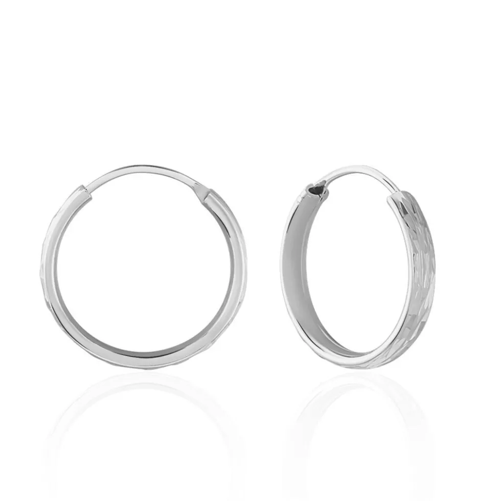 Créoles Argent Blanc Najiha