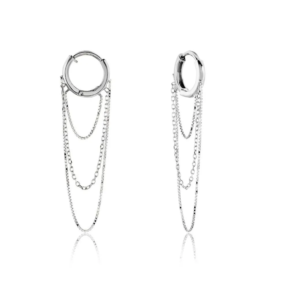Créoles Argent Blanc Olavi