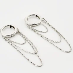 Créoles Argent Blanc Olavi