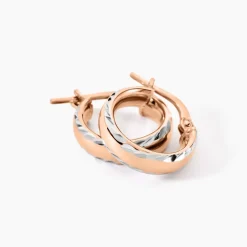 Créoles Argent Rose Ava
