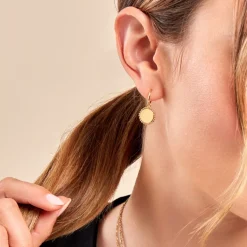 Créoles Aurore Acier Jaune