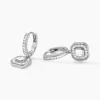 Créoles Baroque Party Argent Blanc Oxyde De Zirconium