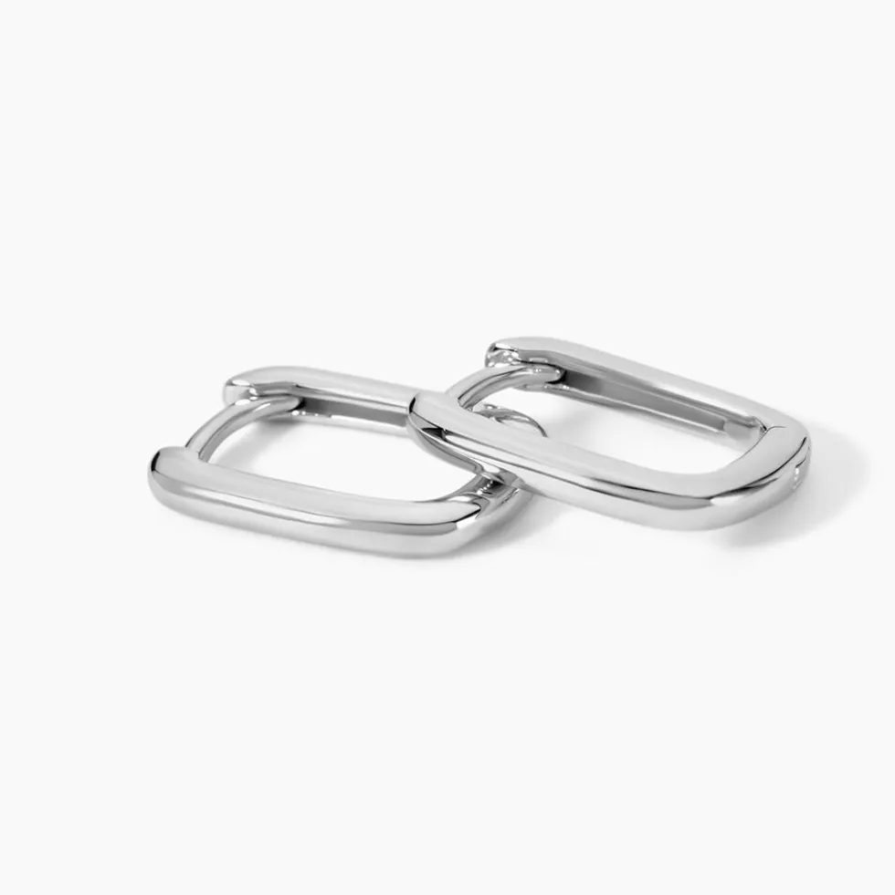 Créoles Carlota Argent Blanc