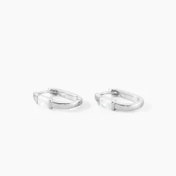 Créoles Celyn Argent Rhodié Oxyde De Zirconium