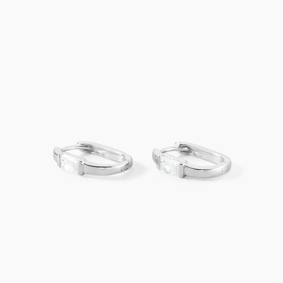 Créoles Celyn Argent Rhodié Oxyde De Zirconium