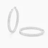 Créoles Classique Argent Blanc Django Oxyde De Zirconium