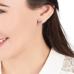 Créoles Clemence Argent Blanc