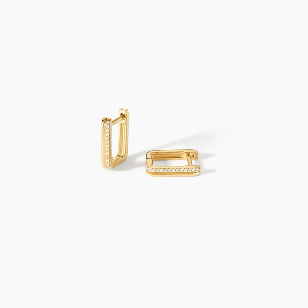 Créoles Democritus Or Jaune Diamant