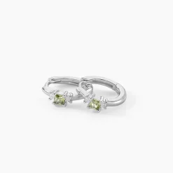 Créoles Desert Argent Blanc Oxyde De Zirconium