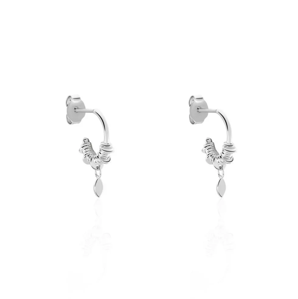 Créoles Dhyana Argent Blanc