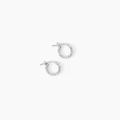 Créoles Djulia Argent Blanc