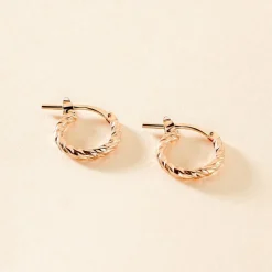 Créoles Djulia Argent Rose