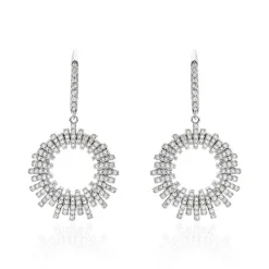 Créoles Doretta Argent Blanc Oxyde De Zirconium