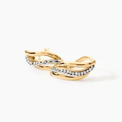 Créoles Eliseo Or Jaune Strass