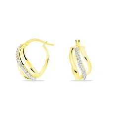 Créoles Eliseo Or Jaune Strass