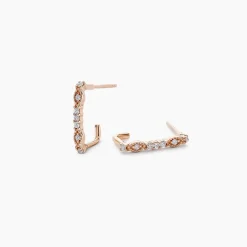 Créoles Eugenie Argent Rose Oxyde De Zirconium