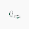 Créoles Felisa Argent Blanc Oxyde De Zirconium