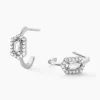 Créoles Gia Argent Blanc Oxyde De Zirconium