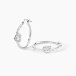 Créoles Haria Argent Blanc