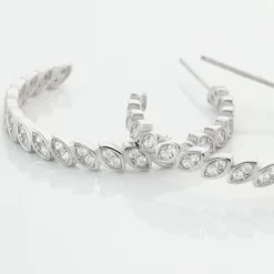 Créoles Juan Argent Blanc Oxyde De Zirconium