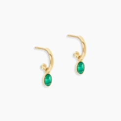 Créoles Kakalina Or Jaune Malachite