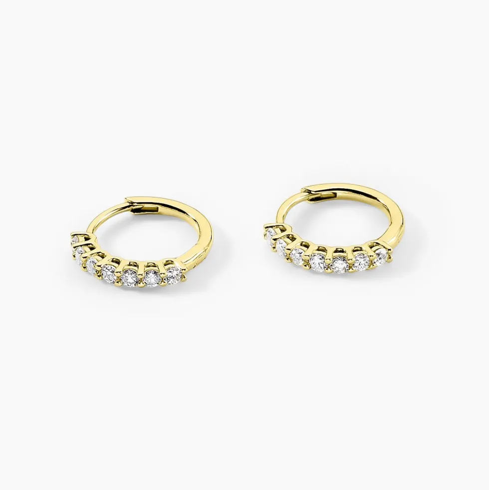 Créoles Kean Or Jaune Diamant Synthétique