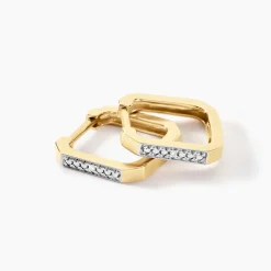 Créoles Lance Or Jaune Diamant