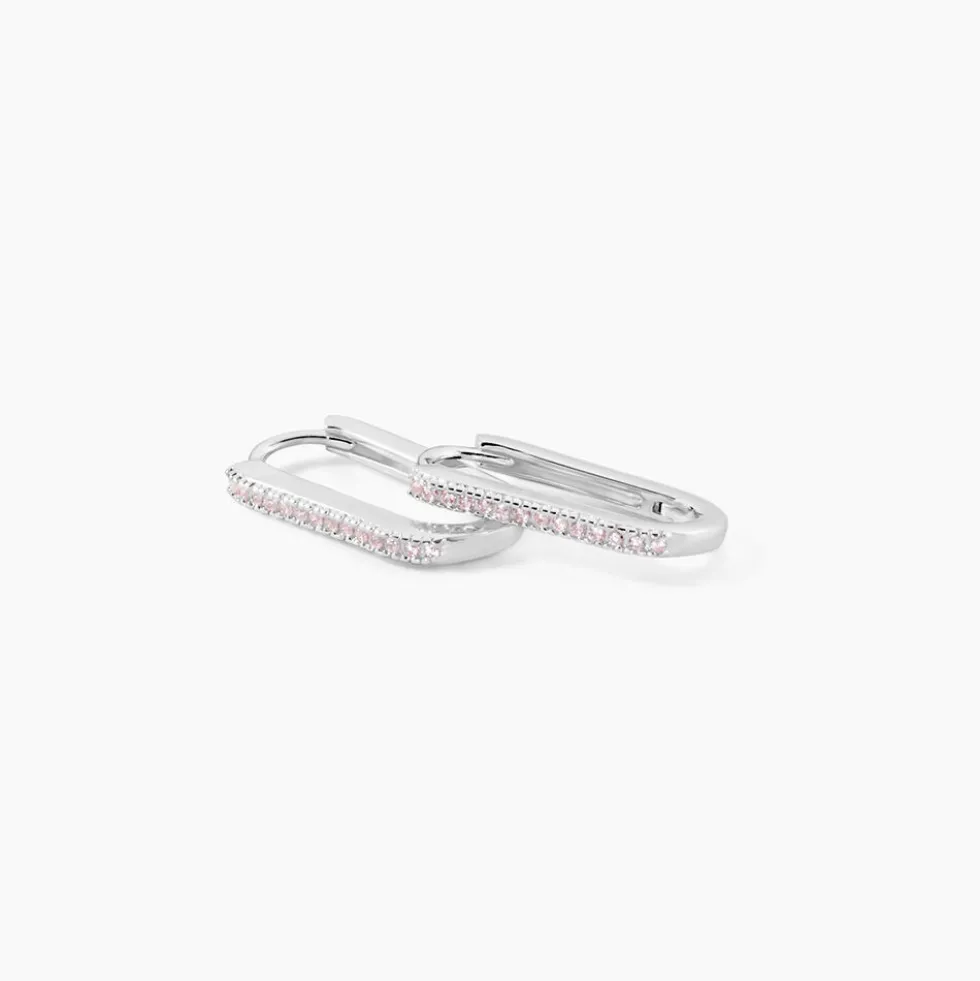 Créoles Lutetia Argent Blanc Oxyde De Zirconium