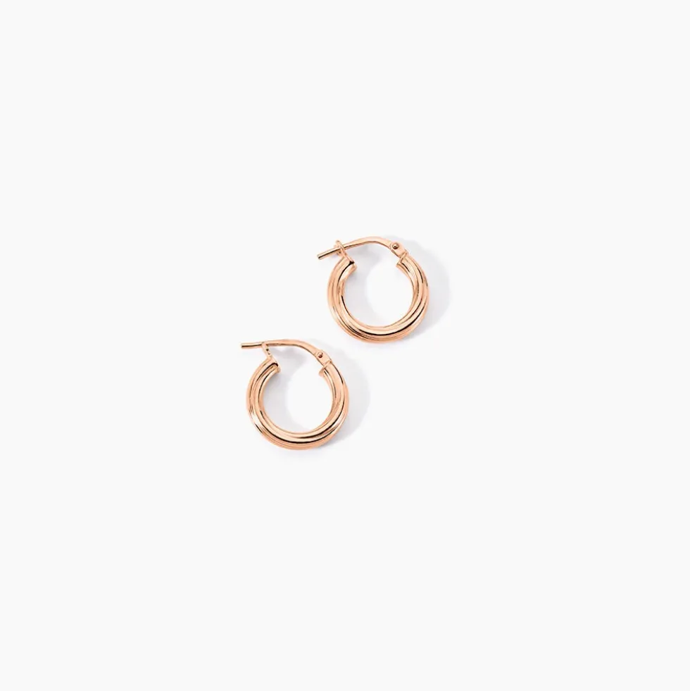 Créoles Maia Argent Rose